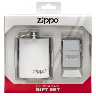 Подарочный набор: фляжка 89 мл и зажигалка ZIPPO 49098 